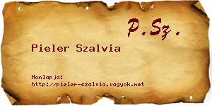 Pieler Szalvia névjegykártya